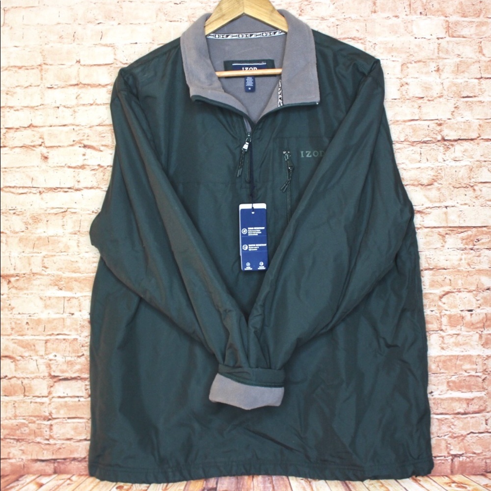 Izod | Mens Green Fleece Lined Pullover